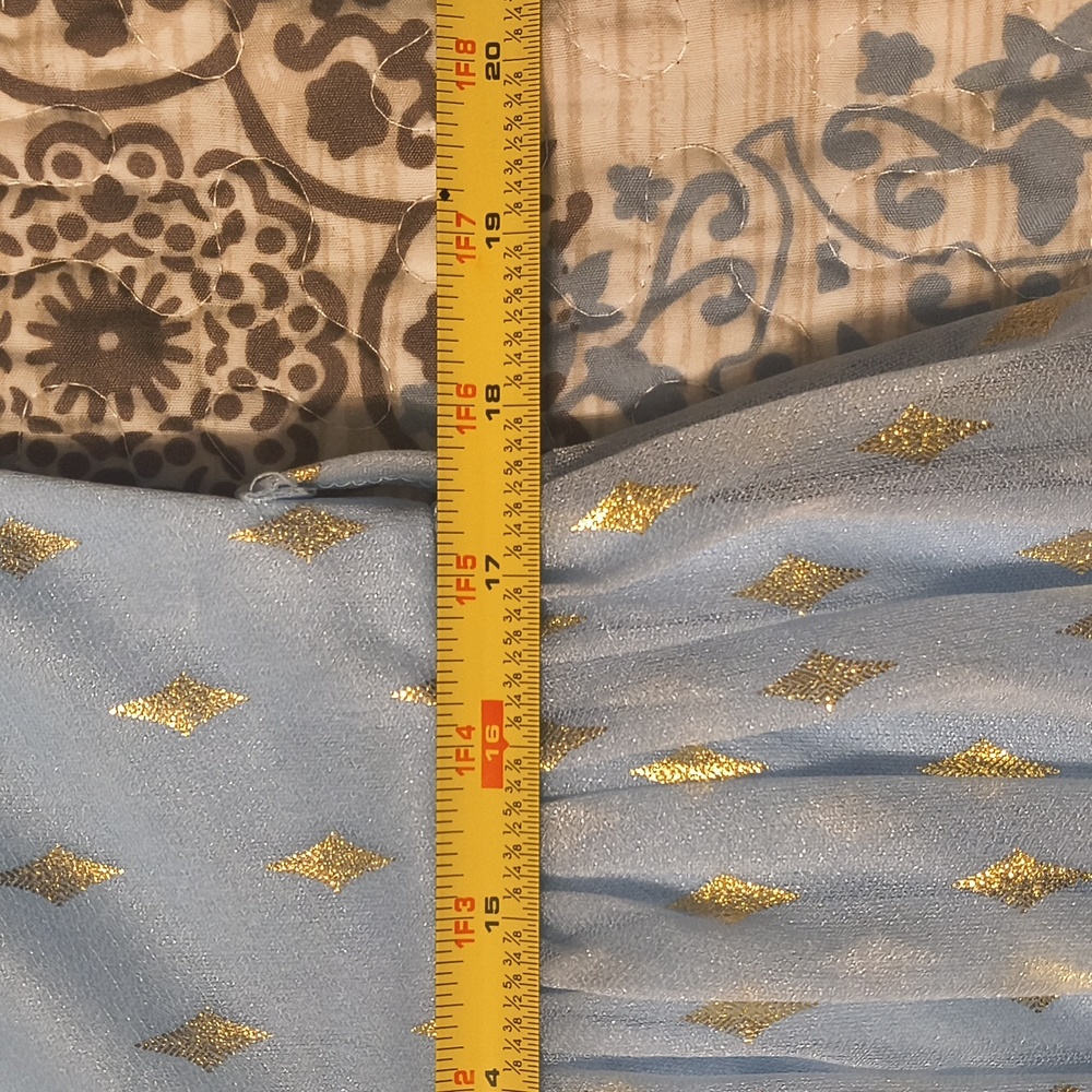 Princess Inspired Blue and Gold Dress - Picture 11 of 12
